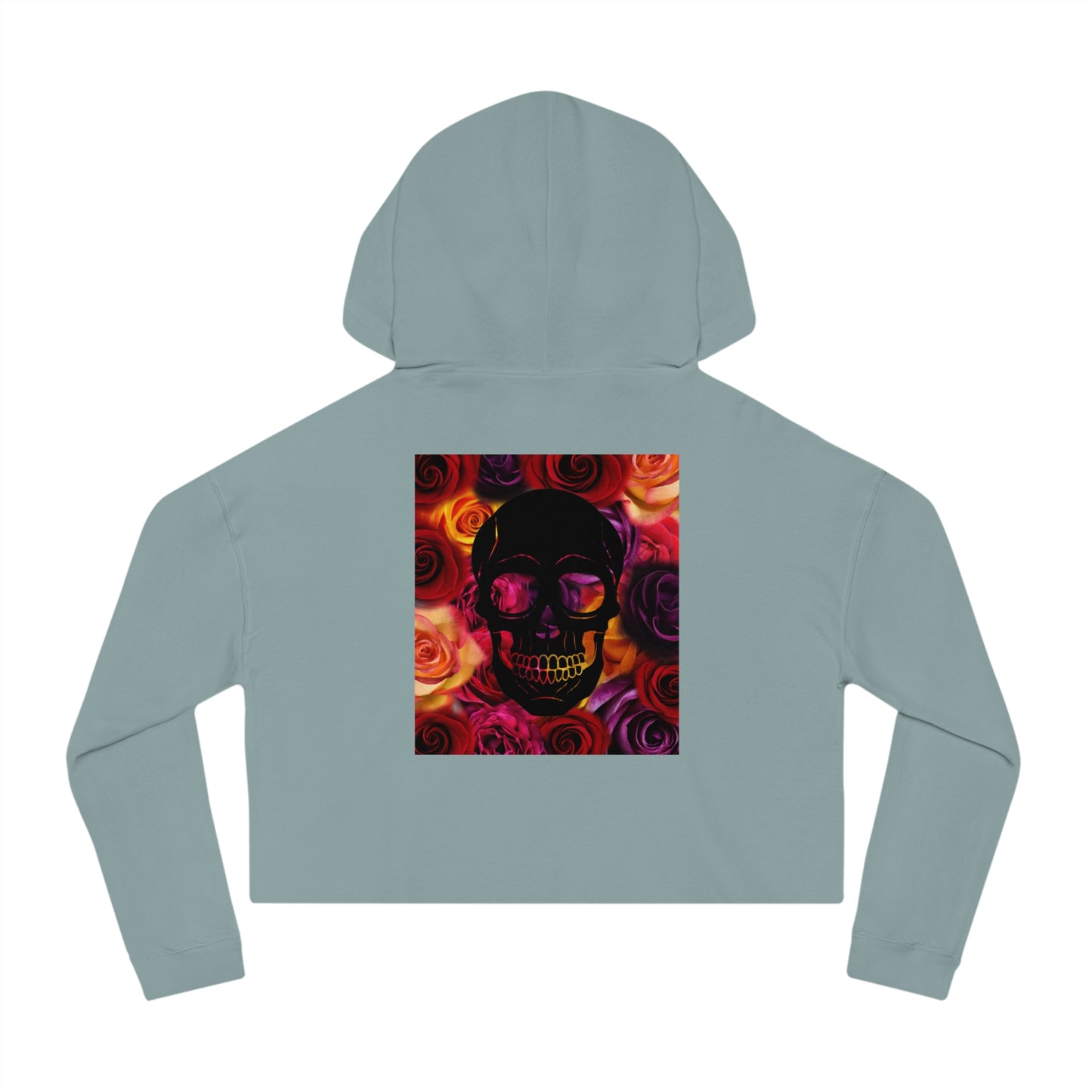 Skull & Roses Crop Hoodie