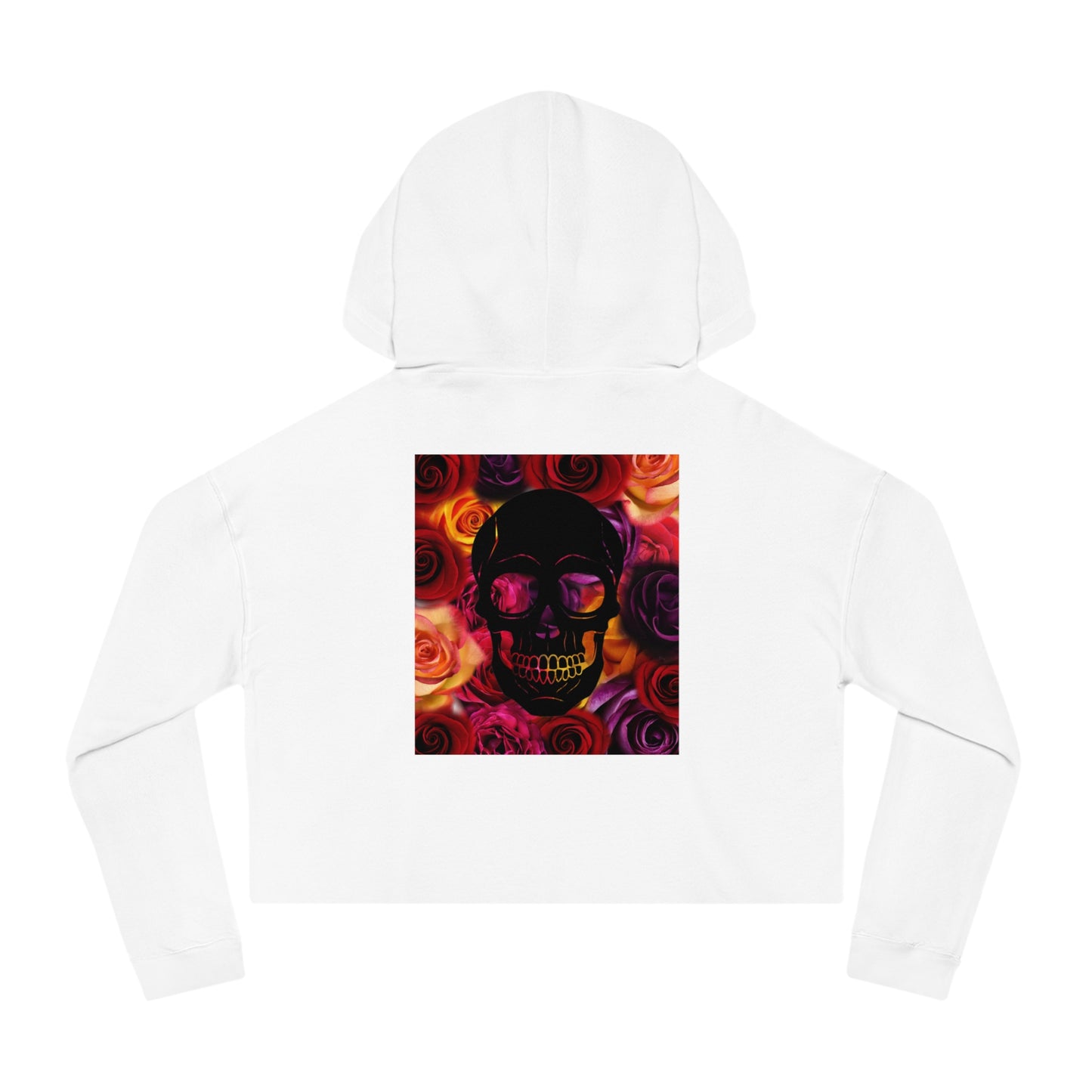 Skull & Roses Crop Hoodie