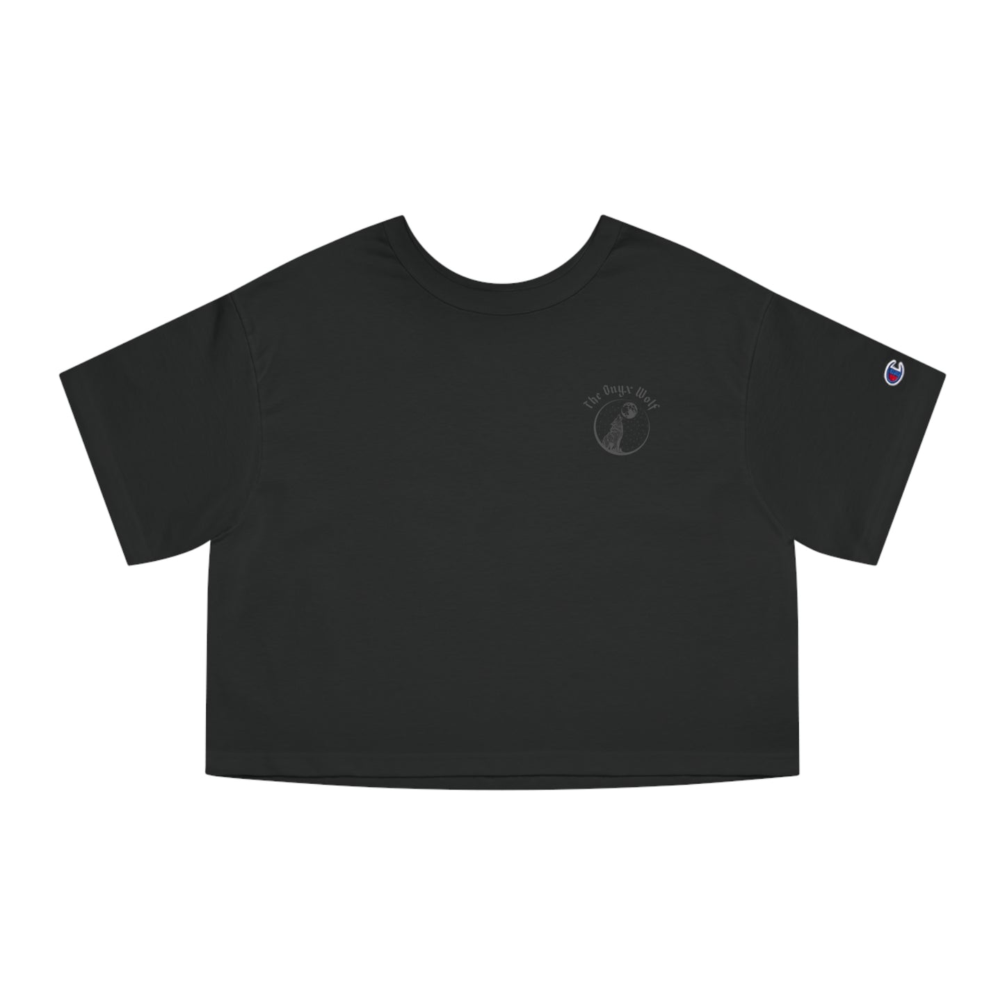 Cropped T-Shirt with 'She Wears a Halo but Listens to the Devil' Design