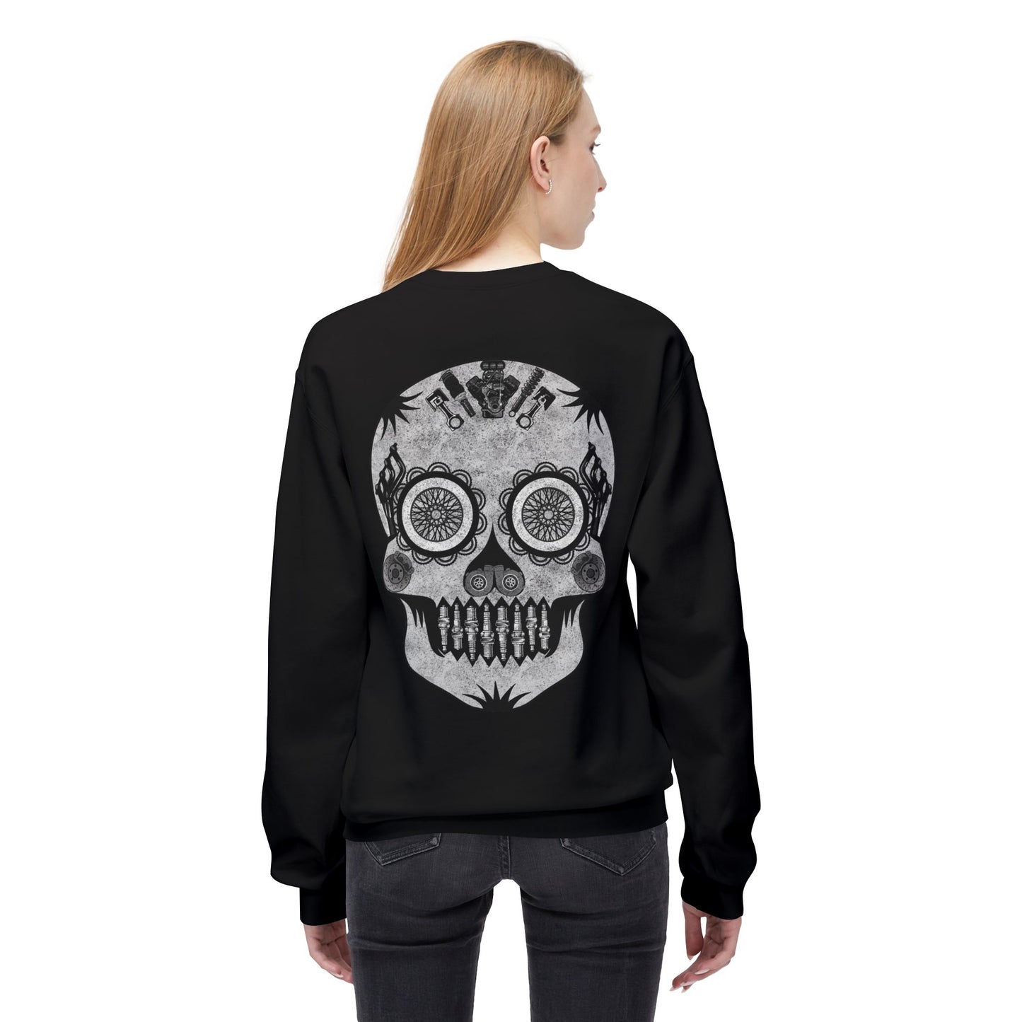 Sugarskull Car Parts Crewneck Sweatshirt