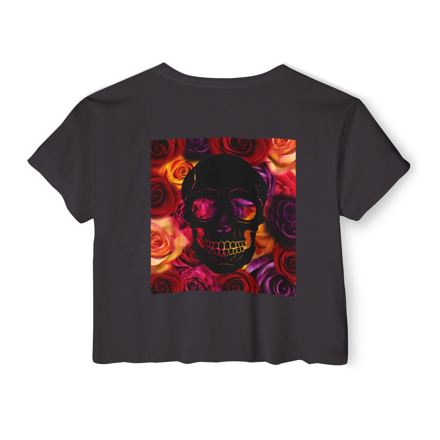 Skull & Rose Crop Top