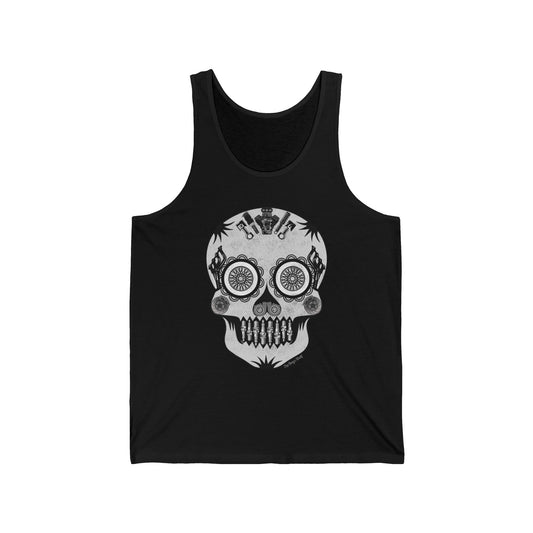 Tank Top- Car Part Sugar Skull