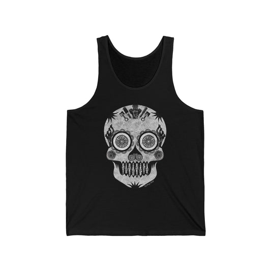 Tank Top- Car Part Sugar Skull