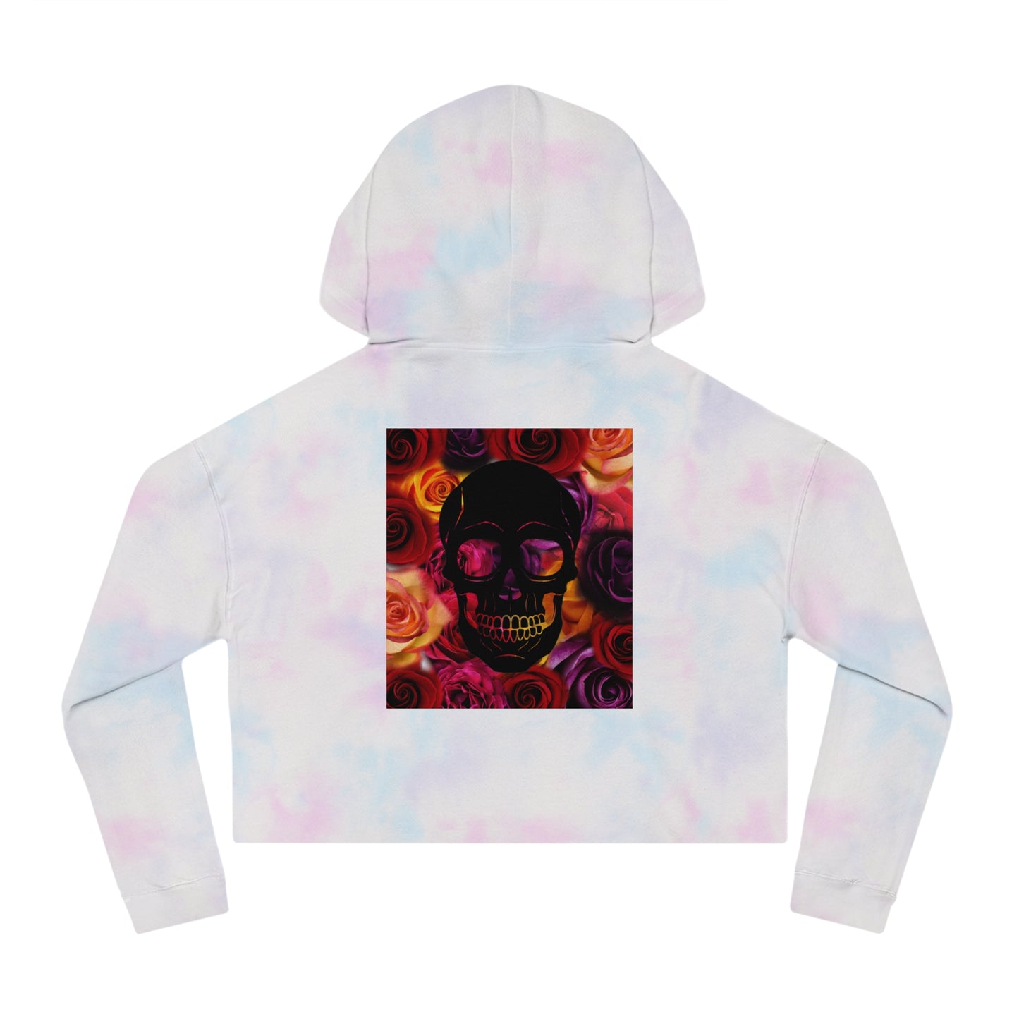 Skull & Roses Crop Hoodie