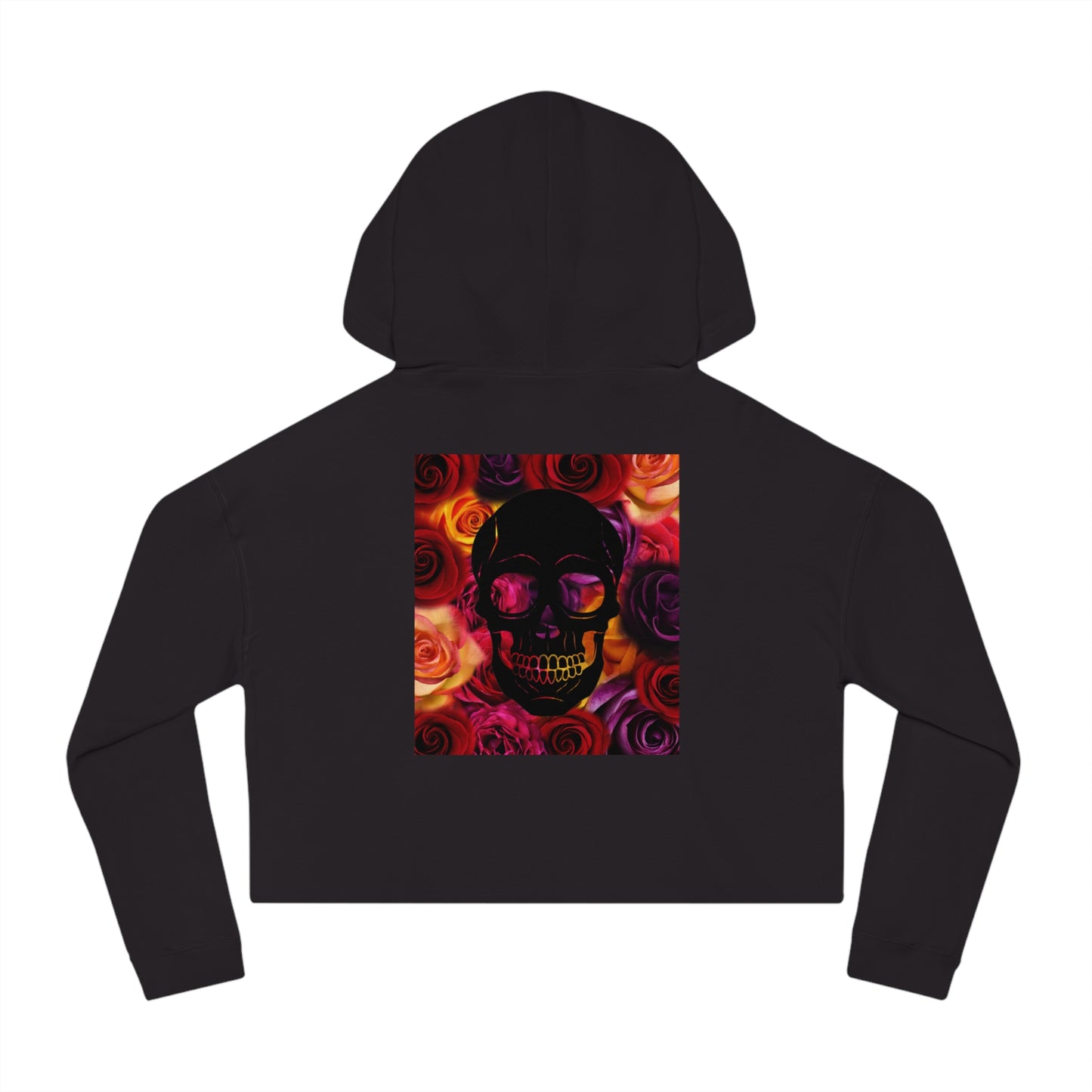 Skull & Roses Crop Hoodie