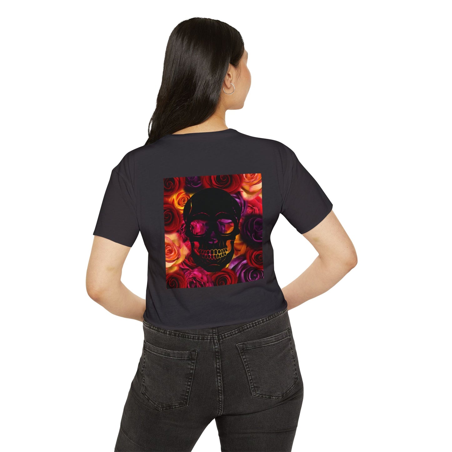 Skull & Rose Crop Top