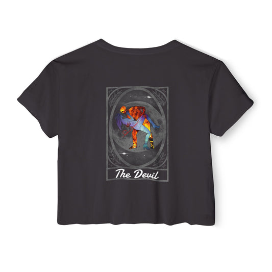Cropped T-Shirt Dance with the Devil Tarot Design