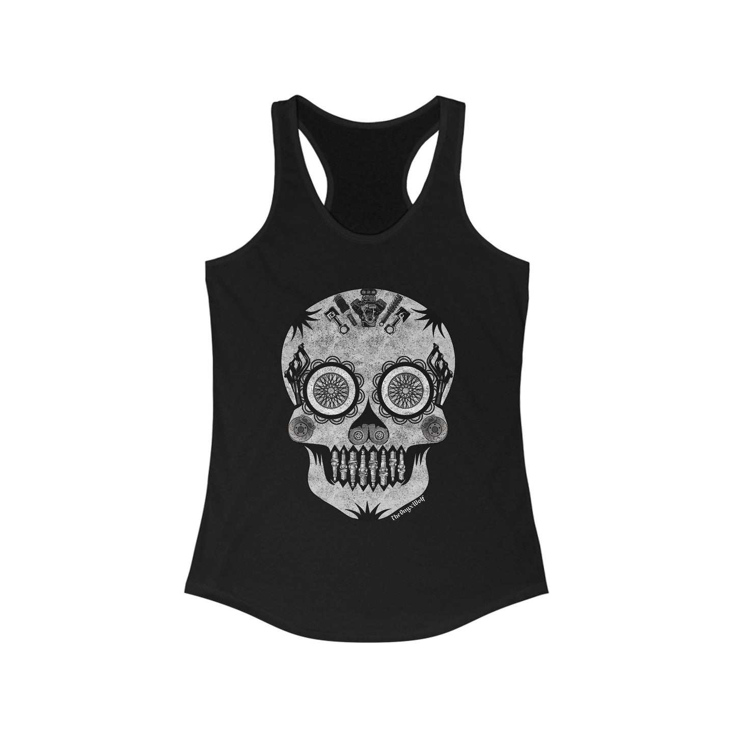 Tank Top Car Part Sugar Skull Women's Ideal Racerback Tank