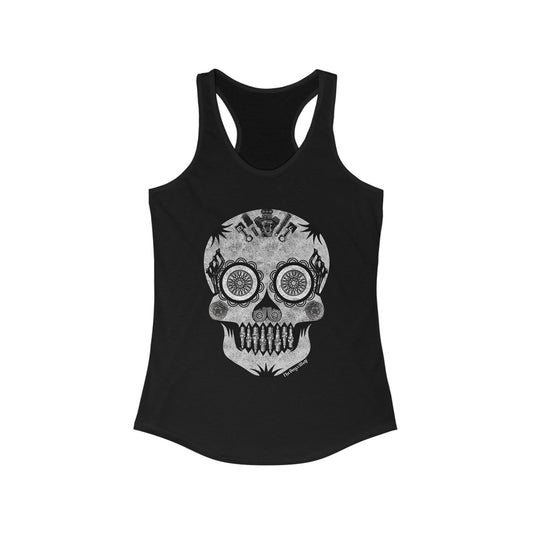 Tank Top Car Part Sugar Skull Women's Ideal Racerback Tank
